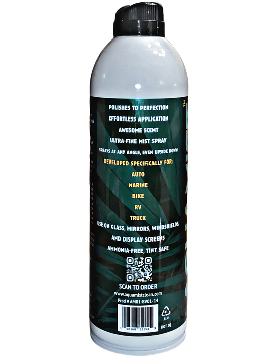 AQUAMIST® Automotive/Marine Glass Cleaner, 14 oz Aerosol, Made in the USA - Progressively Better Windows