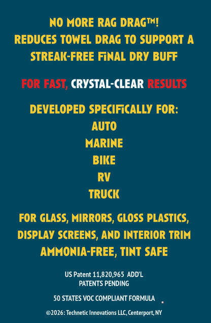 AQUAMIST Premium Glass Cleaner & Buff - Car Wash & Detail Shop Formula (128 Oz/Gallon)